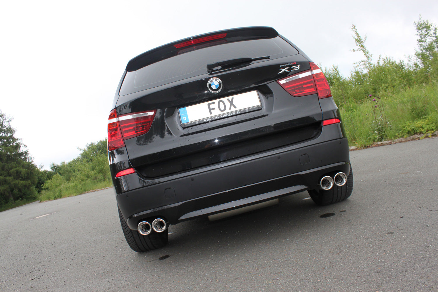 Fox passend fürBMW X3 F25 Endschalldämpfer quer Ausgang rechts/links - 2x90 Typ 17 rechts/links