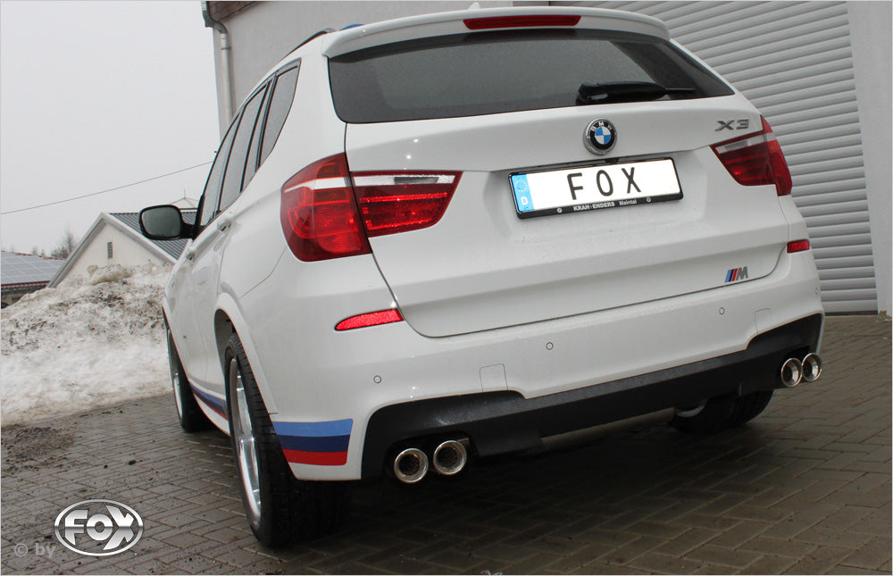 Fox passend fürBMW X3 F25 - 35i/ 35d Endschalldämpfer Ausgang rechts/links - 2x90 Typ 17 rechts/links