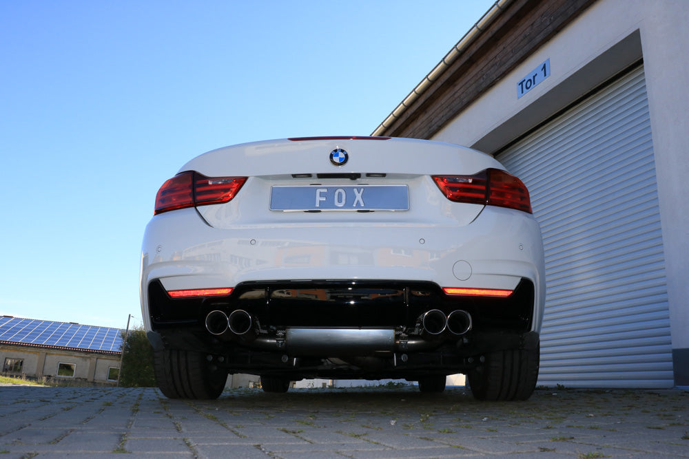 Fox passend fürBMW F32/F33/F36 - 435i - M-Paket Endschalldämpfer quer Ausgang rechts/links - 2x80 Typ 25 rechts/links