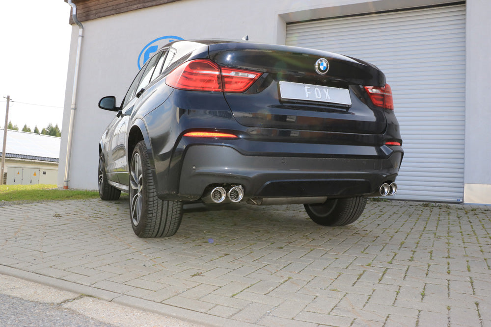 Fox passend für BMW X4 F26 Endschalldämpfer quer Ausgang rechts/links - 2x90 Typ 17 rechts/links