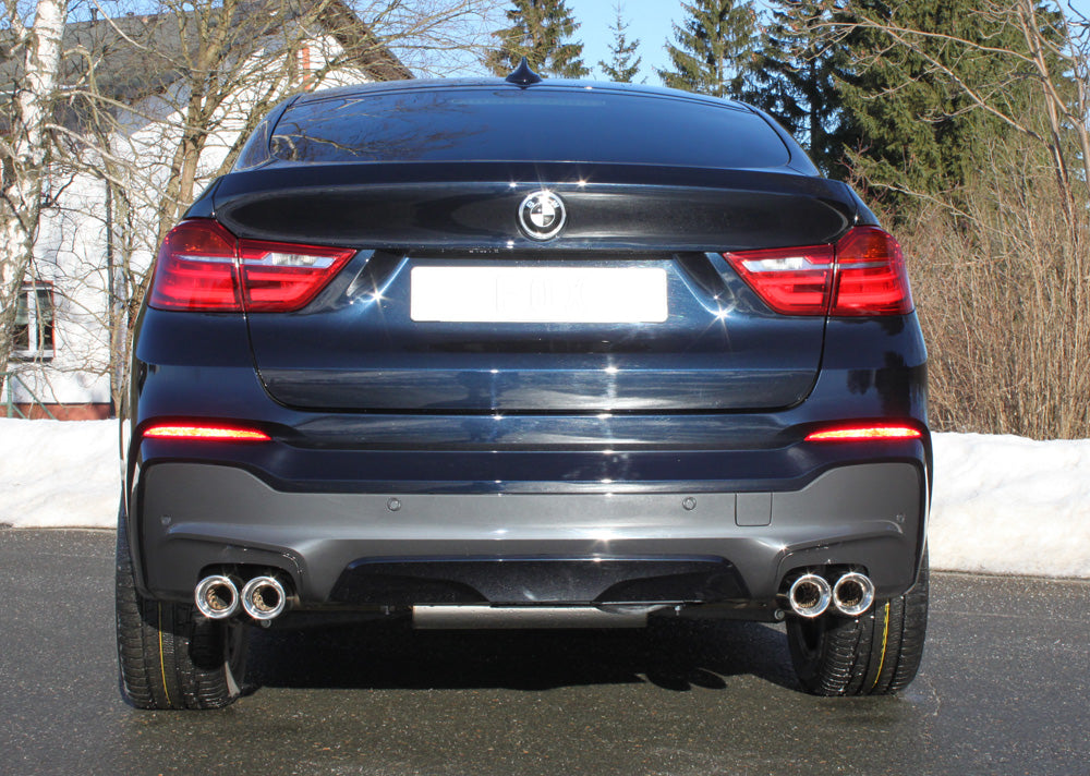 Fox passend fürBMW X4 F26 - 35i 35d Endschalldämpfer quer Ausgang rechts/links - 2x90 Typ 17 rechts/links