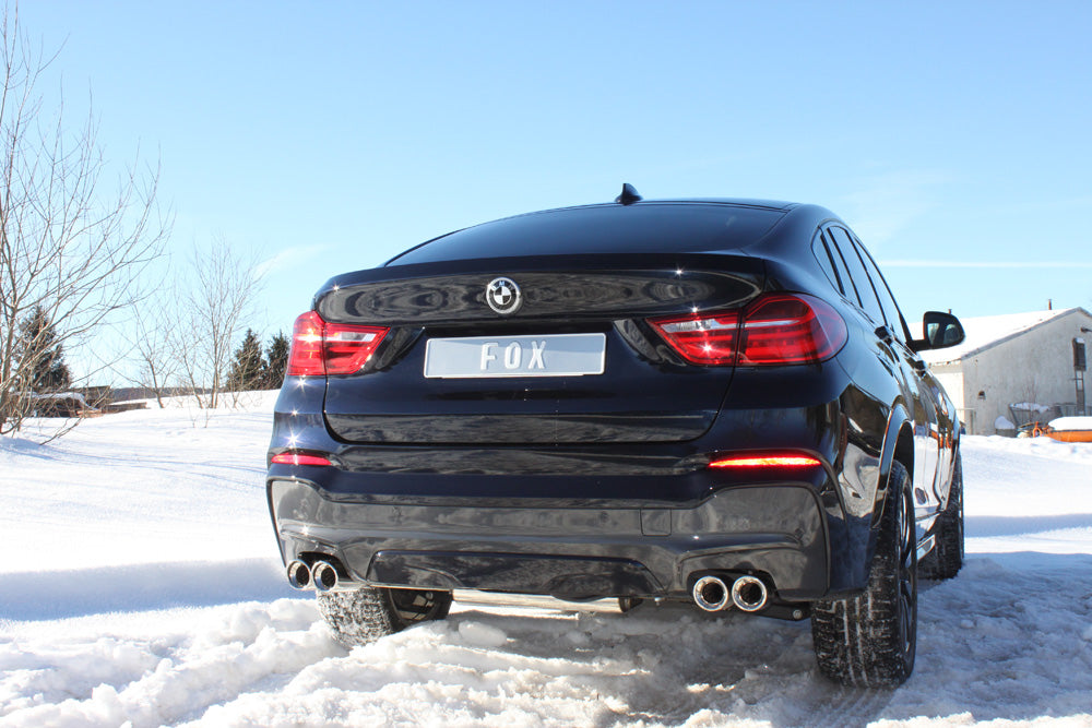 Fox passend fürBMW X4 F26 - 35i 35d Endschalldämpfer quer Ausgang rechts/links - 2x90 Typ 17 rechts/links