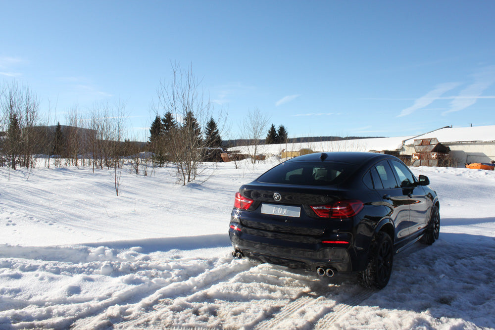 Fox passend fürBMW X4 F26 - 35i 35d Endschalldämpfer quer Ausgang rechts/links - 2x90 Typ 17 rechts/links