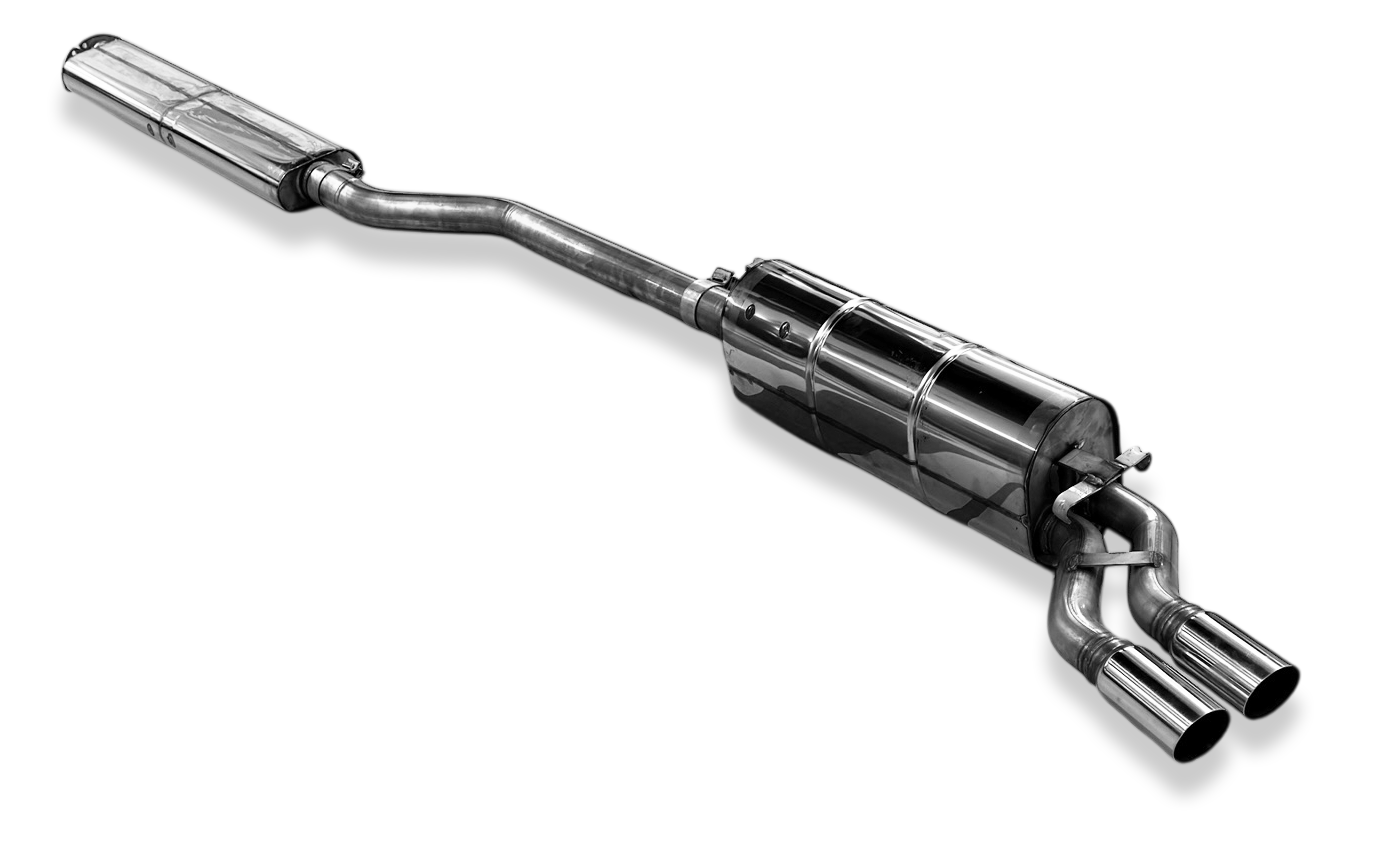 Fox passend fürBMW 6er E24 - 635 CSI End- und Vorschalldämpfer - 2x63 Typ 14