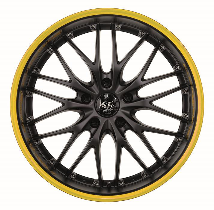 BARRACUDA VOLTEC T6 Mattblack Puresports / Color Trim gelb 8.5x19 ET43 112
