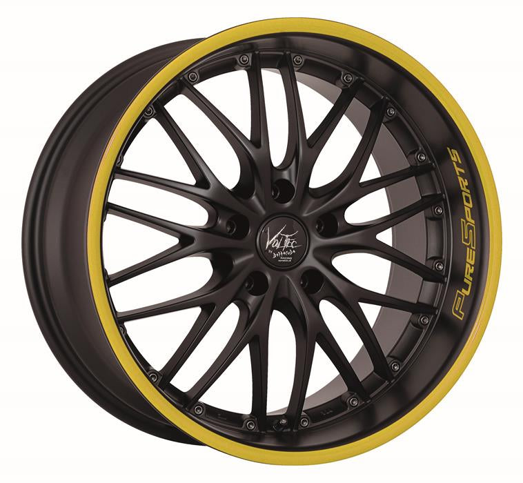 BARRACUDA VOLTEC T6 Mattblack Puresports / Color Trim gelb 8x17 ET40 112
