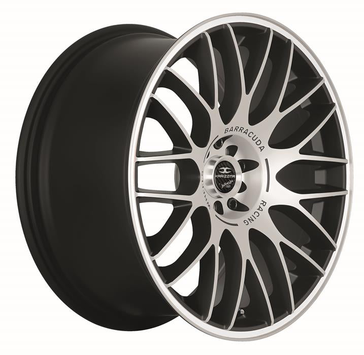 BARRACUDA KARIZZMA Mattblack-polished / Color Trim weiss 8x18 ET40 112
