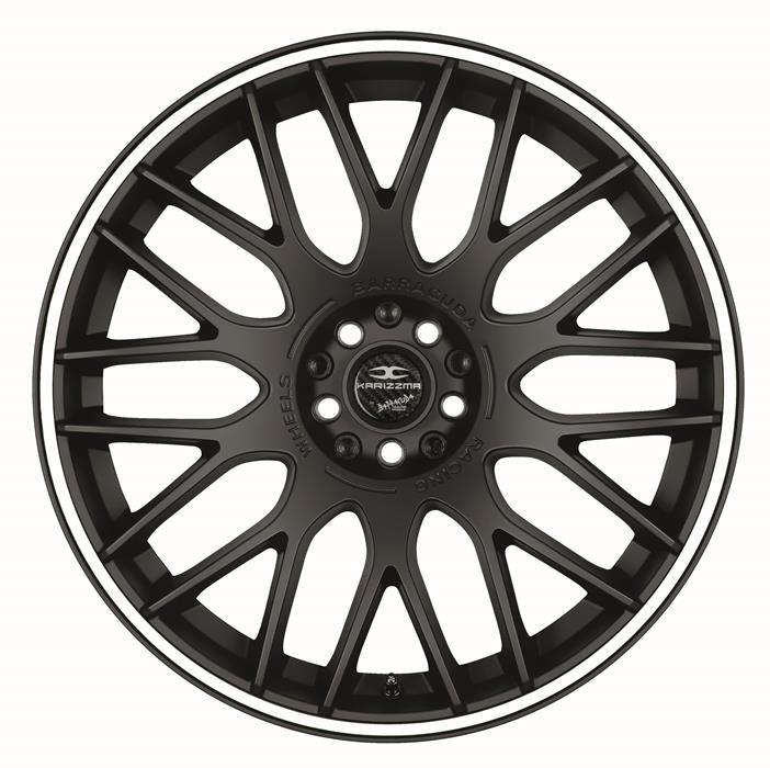 BARRACUDA KARIZZMA Mattblack Puresports / Color Trim weiss 8.5x19 ET23 110-120