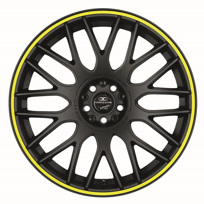 BARRACUDA KARIZZMA Mattblack Puresports / Color Trim gelb 8.5x19 ET40 108-114