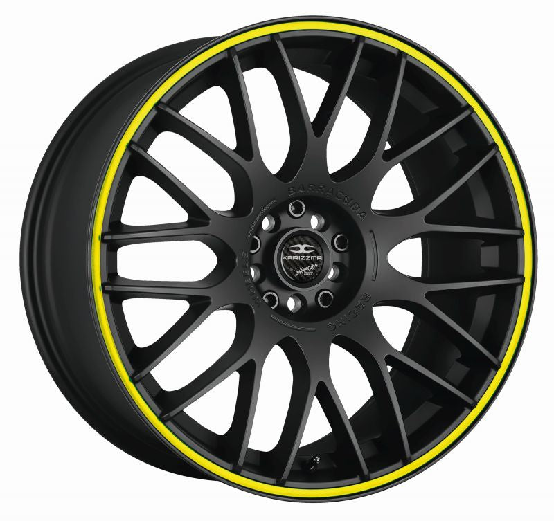 BARRACUDA KARIZZMA Mattblack Puresports / Color Trim gelb 8.5x19 ET45 112
