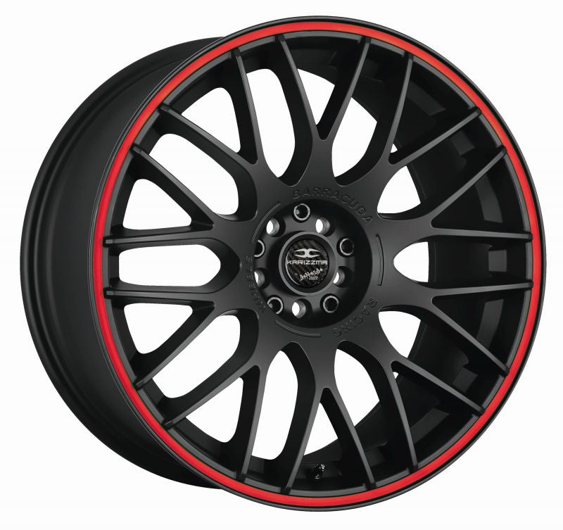 BARRACUDA KARIZZMA Mattblack Puresports / Color Trim rot 8.5x19 ET38 110-120
