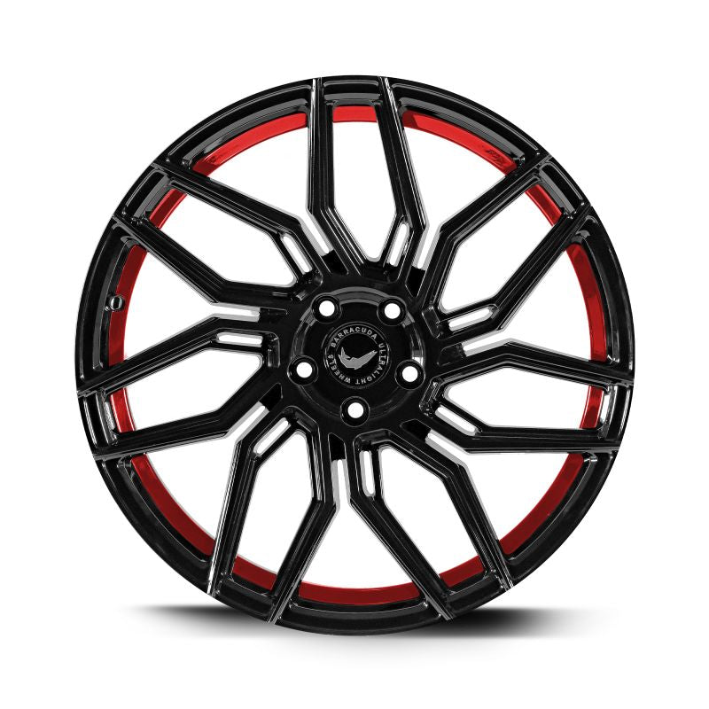 BARRACUDA DRAGOON Higloss-Black undercut Trimline red 8.5x20 ET42 114