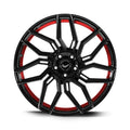 BARRACUDA DRAGOON Higloss-Black undercut Trimline red 9x19 ET30 112