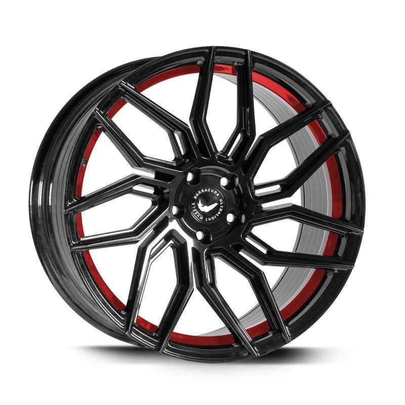 BARRACUDA DRAGOON Higloss-Black undercut Trimline red 8.5x19 ET33 112