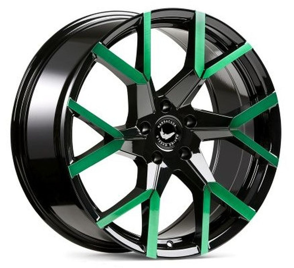 BARRACUDA TZUNAMEE EVO Black gloss flashgreen 9x20 ET35 112