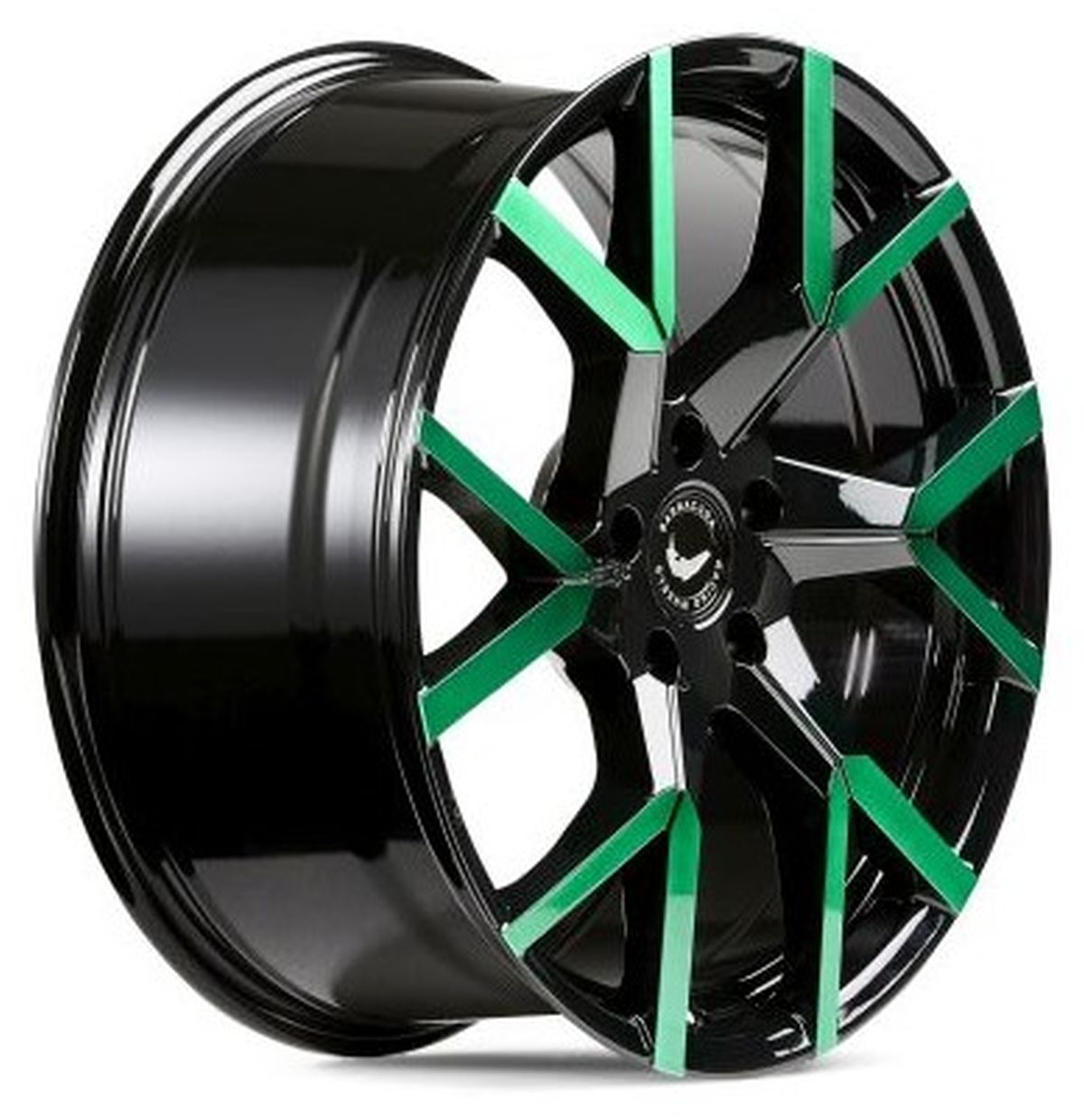 BARRACUDA TZUNAMEE EVO Black gloss flashgreen 9x20 ET40 114