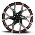 BARRACUDA TZUNAMEE EVO Dark Gunmetal brushed undercut Trimline red 8x18 ET40 108