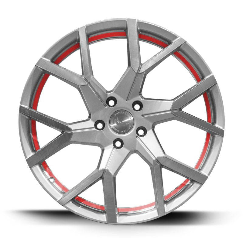 BARRACUDA TZUNAMEE EVO Silver brushed undercut Trimline red 8.5x19 ET35 108