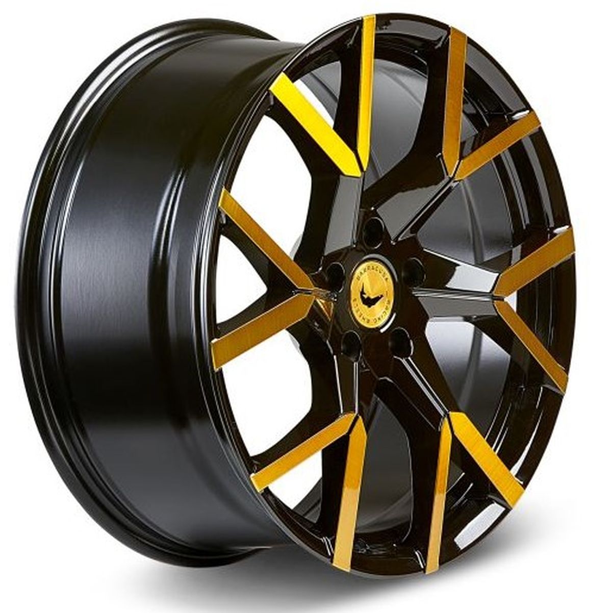 BARRACUDA TZUNAMEE EVO Black gloss Flashgold 8x18 ET33 112