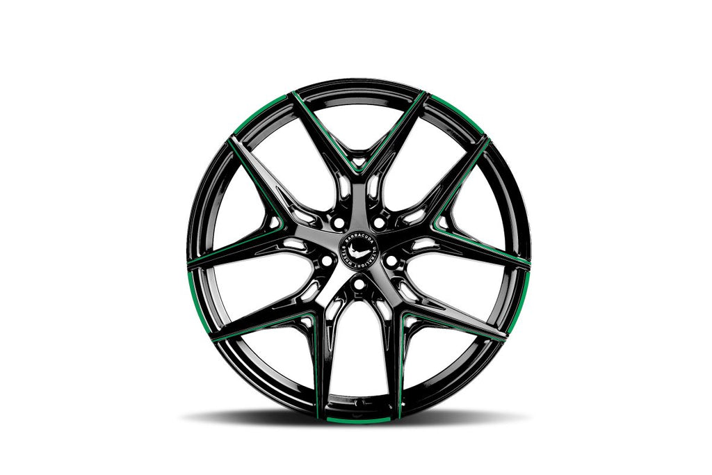 BARRACUDA RAZZER Flash GREEN  Puresports gefräst 9.5x22 ET30 112