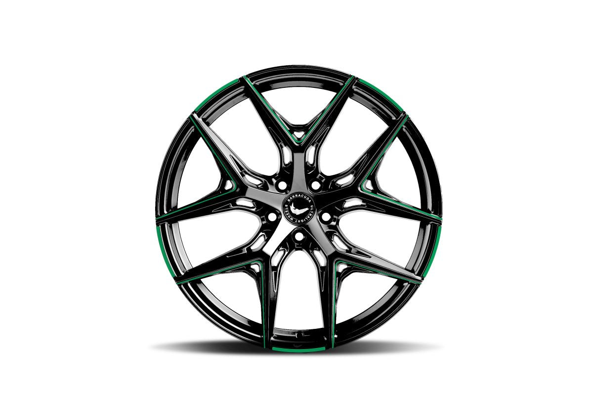 BARRACUDA RAZZER Flash GREEN  Puresports gefräst 9.5x22 ET27 112