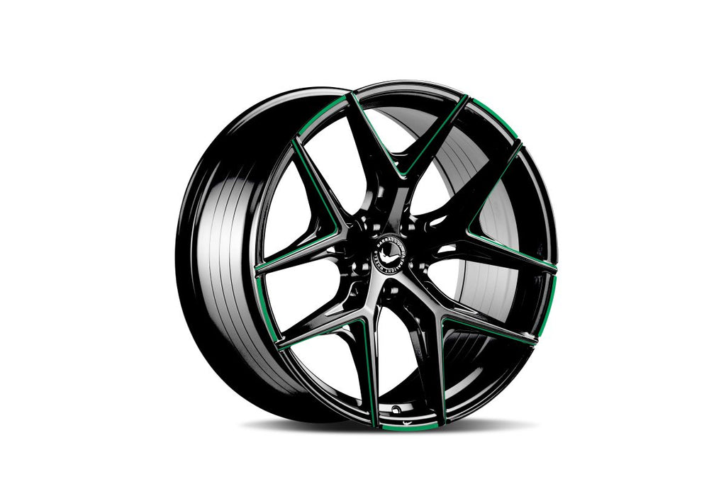 BARRACUDA RAZZER Flash GREEN  Puresports gefräst 9.5x21 ET25 112