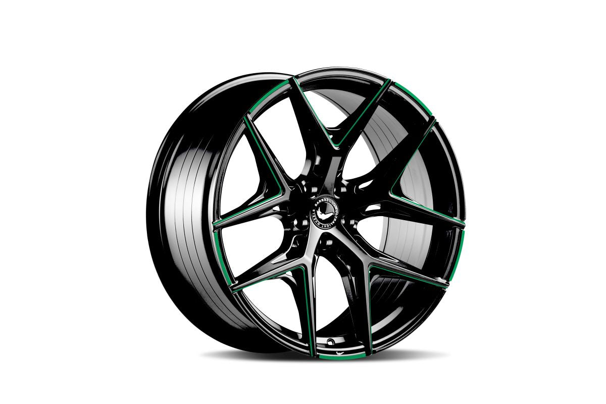 BARRACUDA RAZZER Flash GREEN  Puresports gefräst 8.5x20 ET38 112