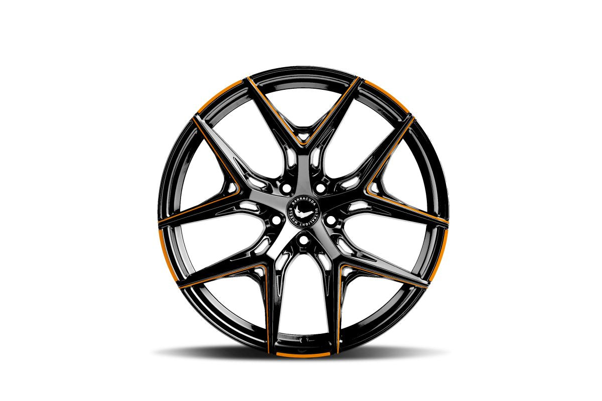 BARRACUDA RAZZER Flash ORANGE  Puresports gefräst 10.5x22 ET35 112