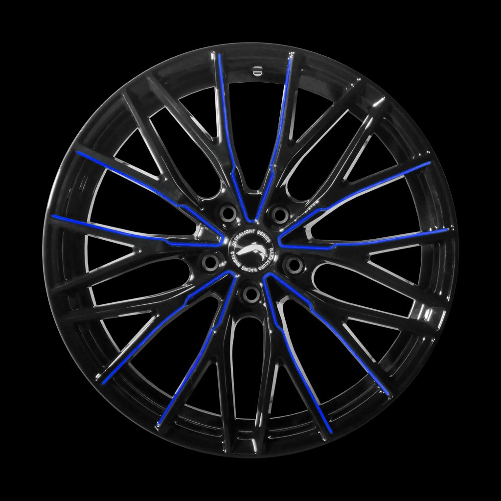 BARRACUDA PROJECT 3.0 Black gloss Flashblue 8.5x18 ET42 120