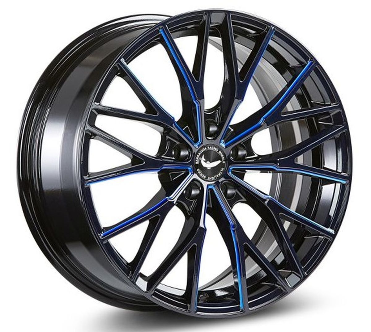 BARRACUDA PROJECT 3.0 Black gloss Flashblue 8.5x20 ET43 112