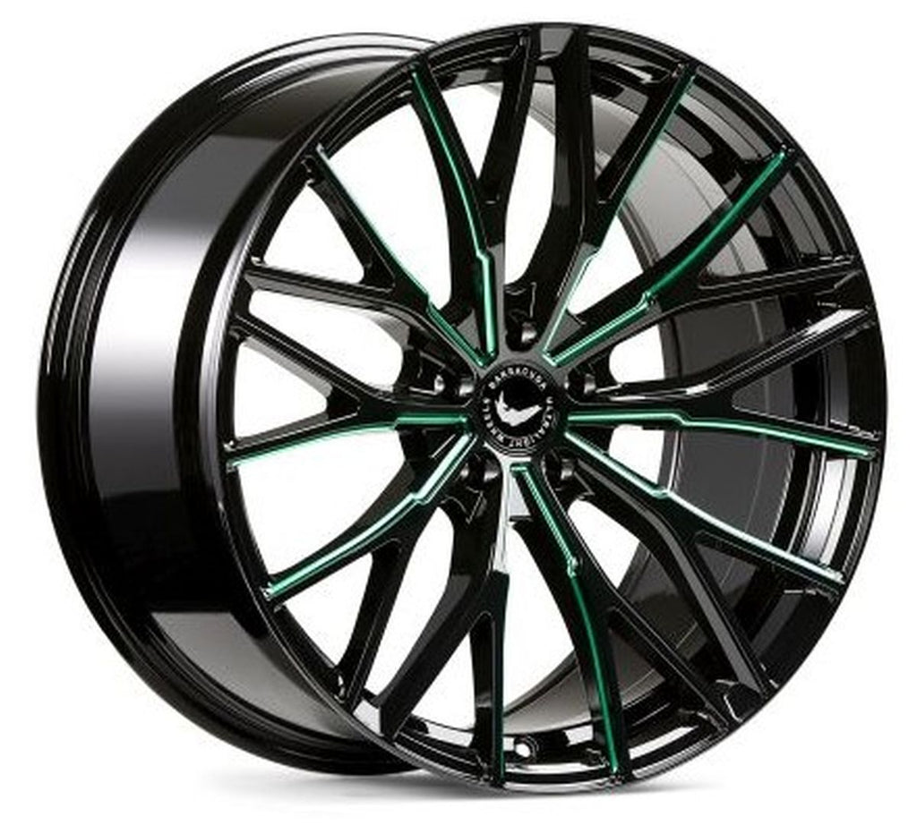 BARRACUDA PROJECT 3.0 Black gloss flashgreen 8.5x20 ET33 112