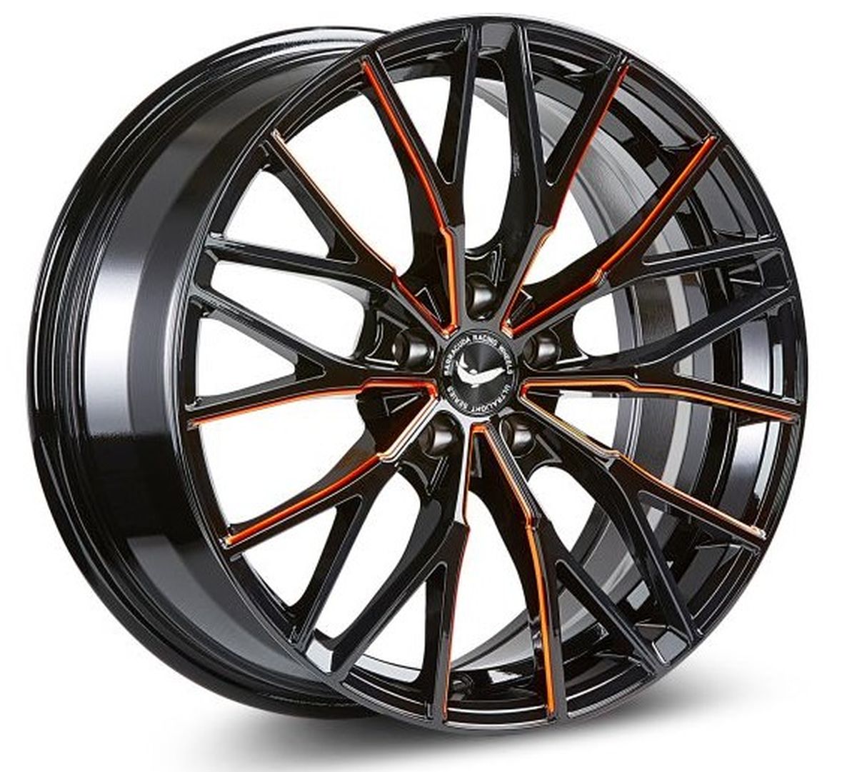 BARRACUDA PROJECT 3.0 Black gloss Flashorange 8.5x19 ET40 114