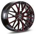 BARRACUDA PROJECT 3.0 Black gloss Flashred 8.5x18 ET43 112