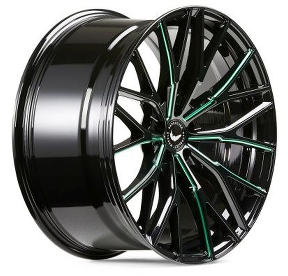 BARRACUDA PROJECT 3.0 Black gloss flashgreen 8.5x19 ET43 112