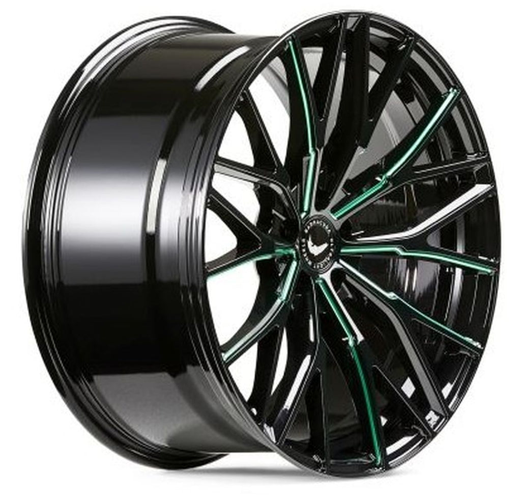 BARRACUDA PROJECT 3.0 Black gloss flashgreen 8.5x19 ET42 120