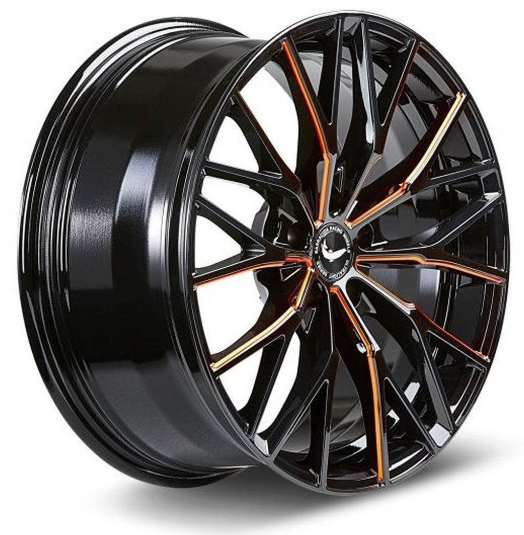 BARRACUDA PROJECT 3.0 Black gloss Flashorange 8.5x18 ET40 108