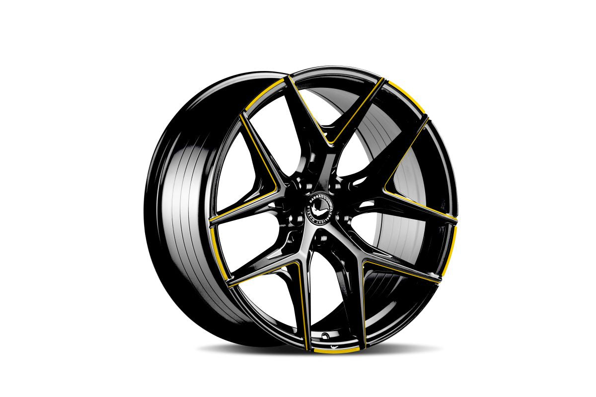 BARRACUDA RAZZER Flash YELLOWGOLD  Puresports gefräst 9.5x21 ET37 108