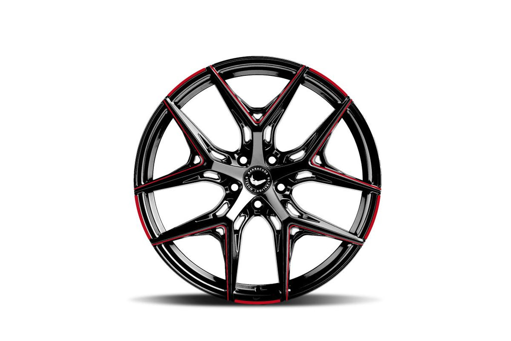 BARRACUDA RAZZER Flash RED  Puresports gefräst 9.5x22 ET40 114