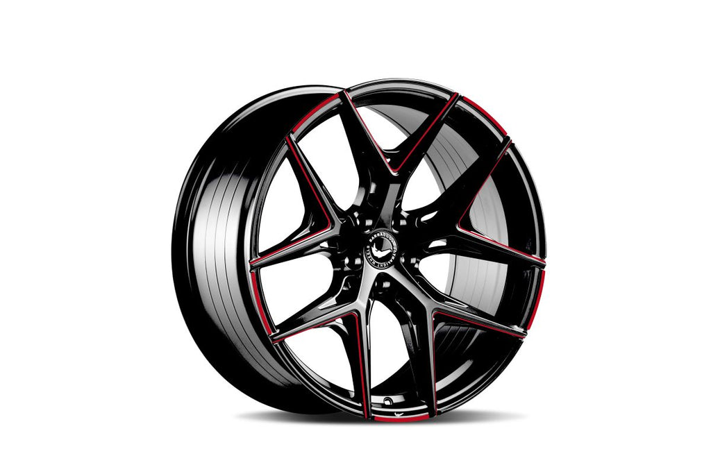 BARRACUDA RAZZER Flash RED  Puresports gefräst 9.5x21 ET37 108