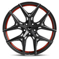 BARRACUDA RAZZER Mattblack undercut Trimline rot  Puresports gefräst 10x20 ET30 112