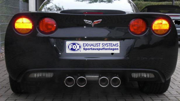 Fox passend fürCorvette C06 Endschalldämpfer Ausgang mittig - 4x100 Typ 12 mittig