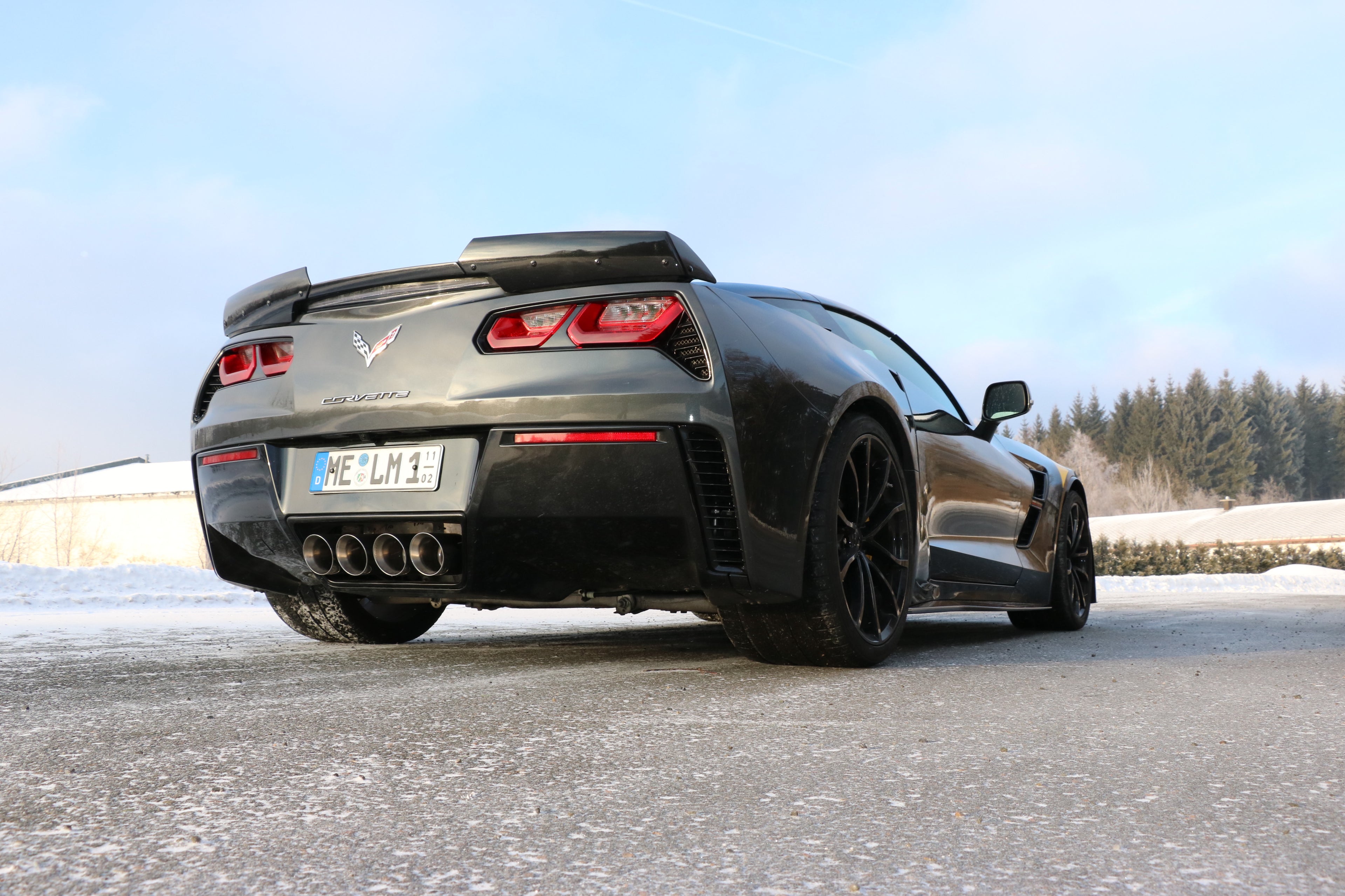 Fox passend für Corvette C7/ Z06 Endschalldämpfer Ausgang mittig - 4x100 Typ 25 mittig
