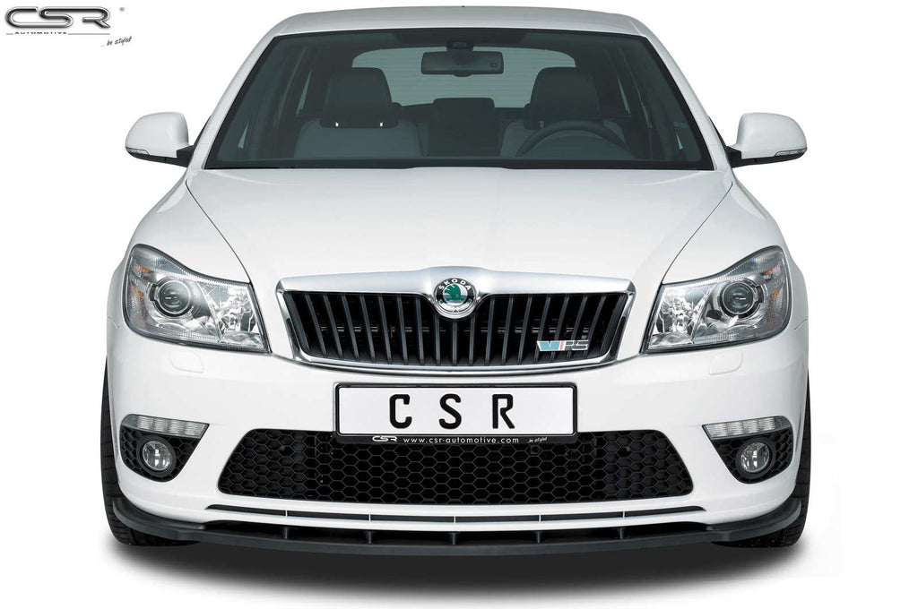 CSR Frontspoiler | Cup-Spoilerlippe mit ABE für Skoda Octavia II (1Z) RS CSL001-L Unlackiert roh (Lackierung erforderlich)