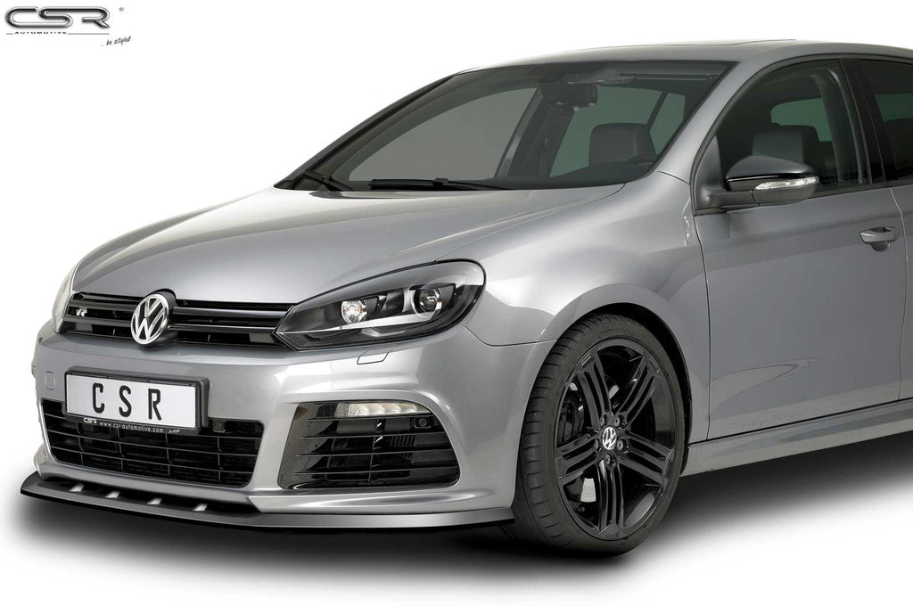 CSR Frontspoiler | Cup-Spoilerlippe mit ABE für VW Golf 6 R CSL002-L Unlackiert roh (Lackierung erforderlich)