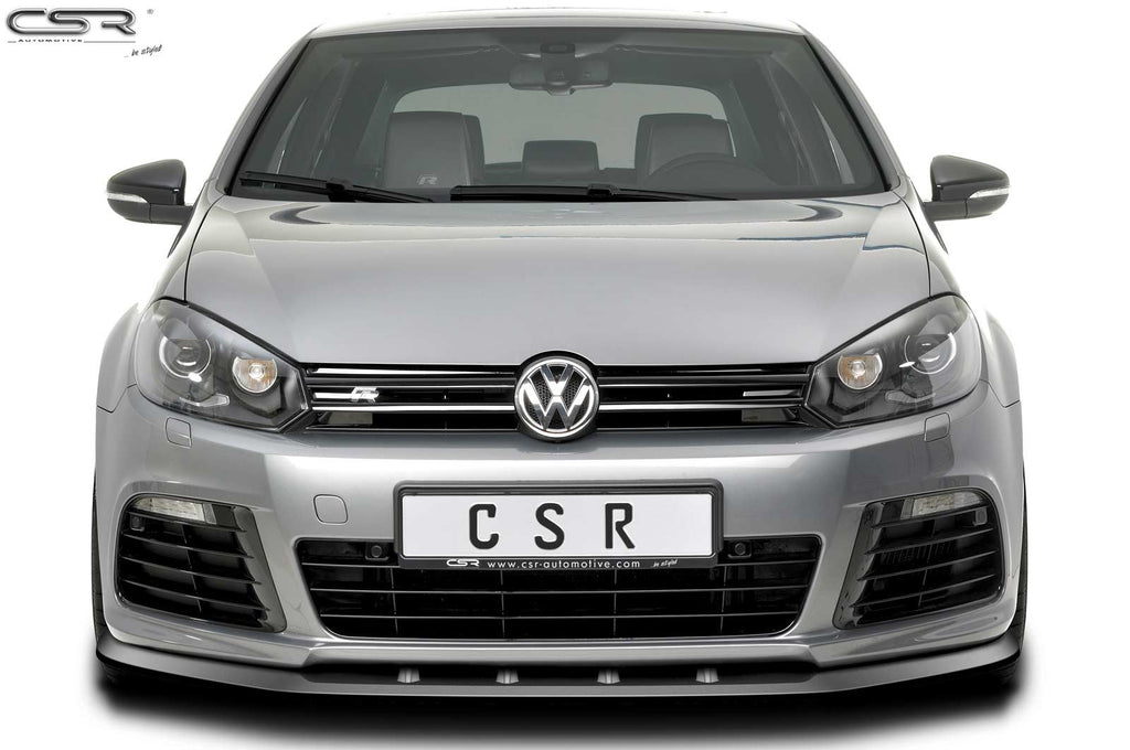 CSR Frontspoiler | Cup-Spoilerlippe mit ABE für VW Golf 6 R CSL002-C Carbon Look Hochglanz (keine Lackierung erforderlich)