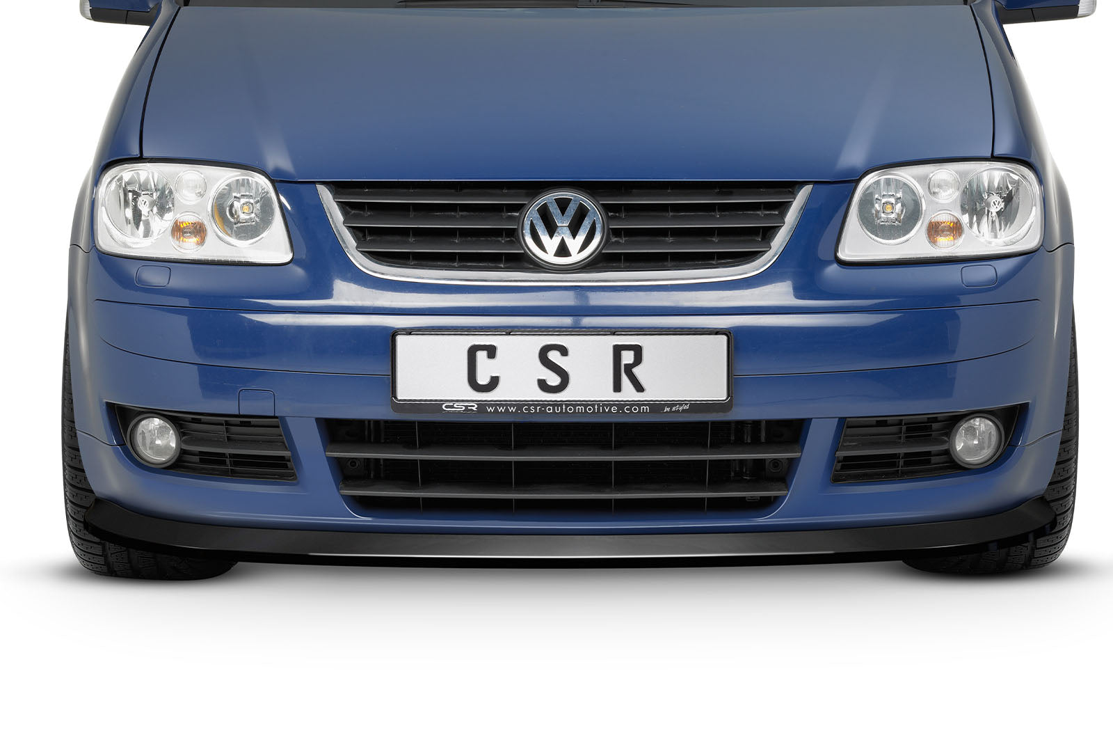 CSR Frontspoiler | Cup-Spoilerlippe mit ABE für VW Touran I (Typ 1T) CSL005-S Strukturiert schwarz matt (keine Lackierung erforderlich)
