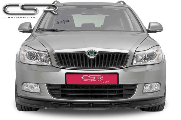 CSR Frontspoiler | Cup-Spoilerlippe mit ABE für Skoda Octavia II (1Z) CSL028-C Carbon Look Hochglanz (keine Lackierung erforderlich)