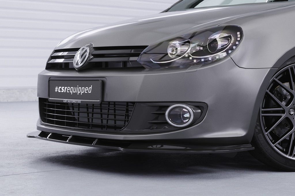 CSR Frontspoiler | Cup-Spoilerlippe mit ABE für VW Golf 6 CSL035-C Carbon Look Hochglanz (keine Lackierung erforderlich)