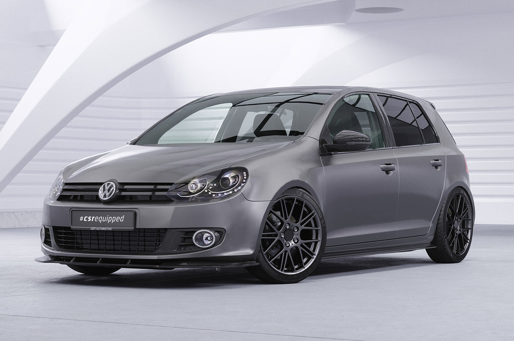 CSR Frontspoiler | Cup-Spoilerlippe mit ABE für VW Golf 6 CSL035-G Glossy schwarz Hochglanz (keine Lackierung erforderlich)