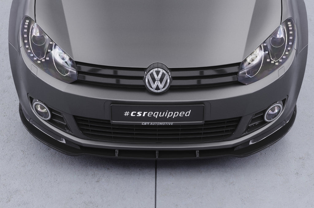CSR Frontspoiler | Cup-Spoilerlippe mit ABE für VW Golf 6 CSL035-S Strukturiert schwarz matt (keine Lackierung erforderlich)